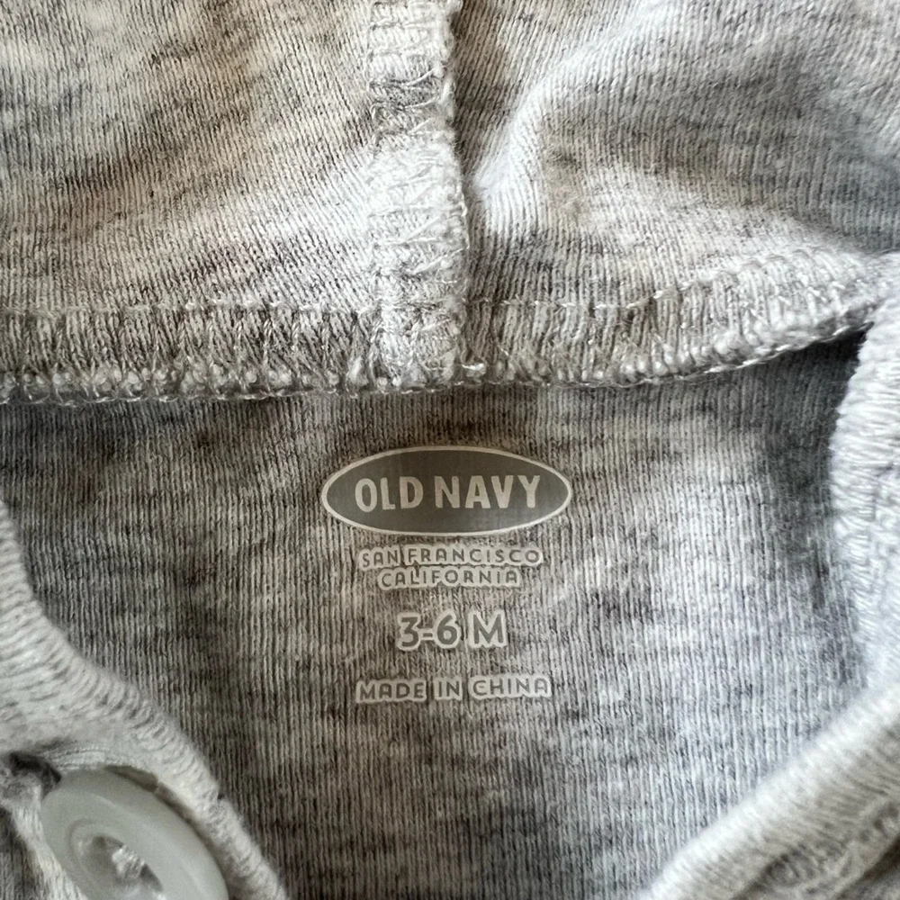 Old Navy Gray Hooded Bodysuit One Piece
